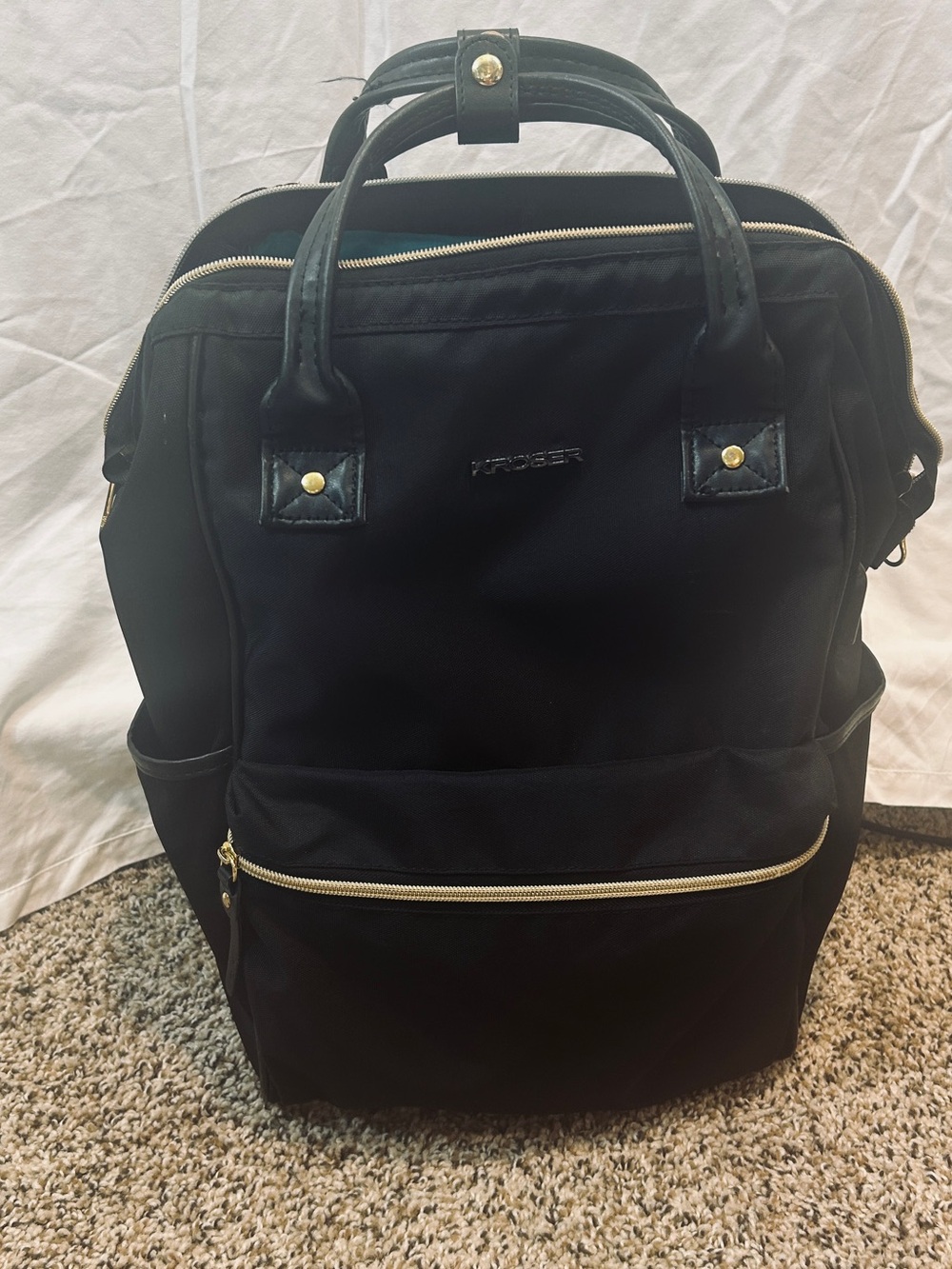 KROSER Black Women's Backpack – Sleek Everyday Carry - Picture 9 of 12